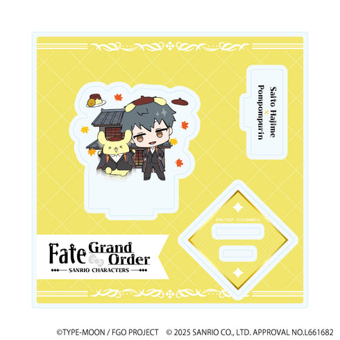 『Fate/Grand Order×サンリオキャラクターズ』アクリルスタンドプレート22/斎藤一×ポムポムプリン(コラボイラスト)